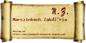 Marczinkech Zakária névjegykártya